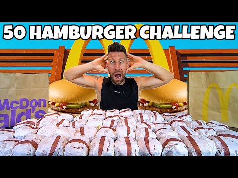 50 HAMBURGER del MCDONALD CHALLENGE - MAN VS FOOD