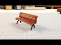 Mini park bench DIY | The Tiny Stuffs #diy #miniature #thetinystuffs