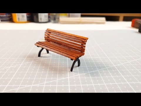 Mini park bench DIY | The Tiny Stuffs 