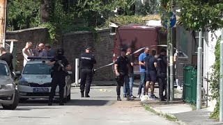 Body of shot attacker moved by Serbia police outside Israel embassy in Belgrade
