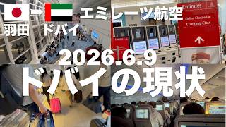 【ドバイ現状:6/9】中東情勢から100日超!羽田からエミレーツ航空でドバイへ戻る!深夜便のまさかの乗客数に驚き!現在のドバイ空港はどうなっている?最新情報をお届け!