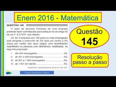 Enem 2016 - Questão 145 de Matemática