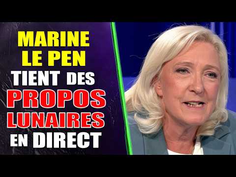 MARINE LE PEN devient RIDICULEMENT MALAISANTE et fait une PROPOSITION LUNAIRE en direct !