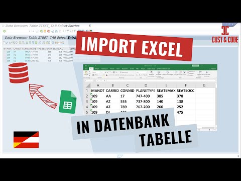Excel Import *.xlsx in Datenbank Tabelle - mit ABAP [deutsch]