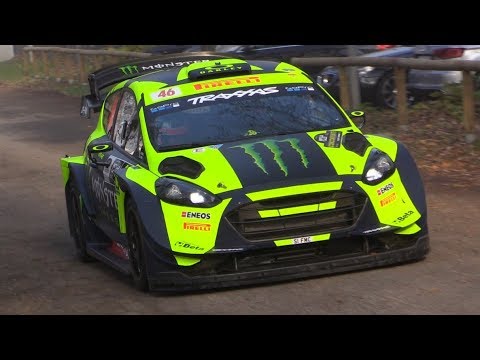 Valentino Rossi and his Ford Fiesta WRC Plus EVO in Action at Monza Rally Show 2018