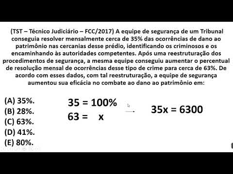#21 - Porcentagem - Questão de concurso