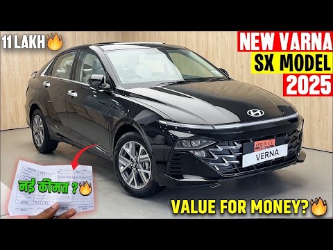 New 2025 Hyundai Verna Sx TopModel - 1.5L Turbo Petrol Manual (Black Colour) Rs15.99L