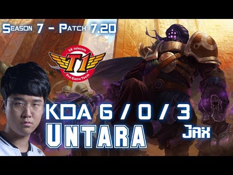 SKT T1 Untara JAX vs FIORA Top - Patch 7.20 KR Ranked