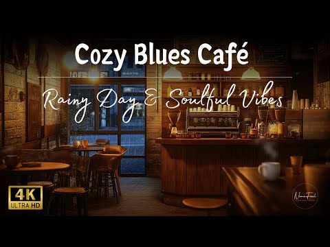 Cozy Blues Café 4k | Rainy Day & Soulful Vibes