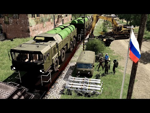 RUSSIAN TRAIN CARRYING Secret NUKE Ballistic Missiles destroyed by Ukraine HIMARS Attack - ARMA 3
