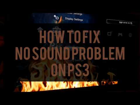 How to fix -( no sound )- on the PS3 (PlayStation 3) in game sound problem. made easy