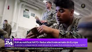 SUA au notificat NATO: reduc efectivele armate din Europa