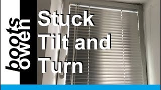 How to fix a stuck tilt and turn window