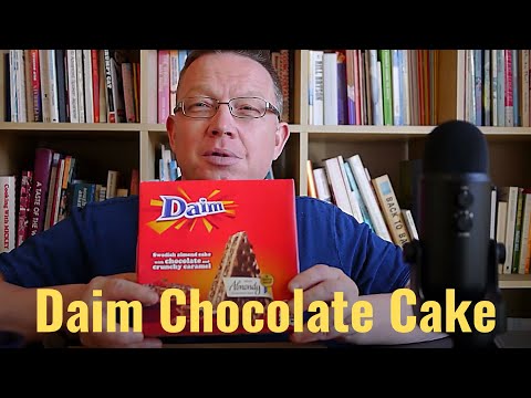 ASMR Eating Super Tasty Daim Dessert Chocolate Cake. Daim Chocolate Almond Caramel Cake
