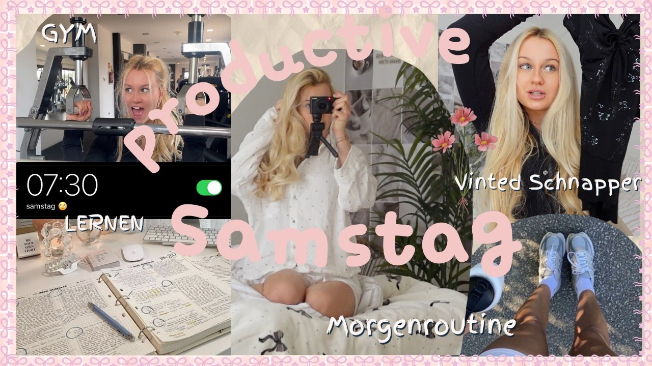 7:30 AM Produktiver Samstag Morgen 🌅 Routine, Study Vlog & Gym 💪📚| Mavie Noelle - YouTube video featuring the word subsequent