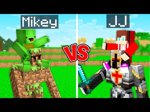 EPIC Golem Battle: Mikey's NOOB vs JJ's KING in Maizem