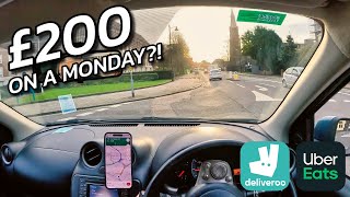 Can I Make £200 in ONE DAY with Deliveroo and Uber Eats?! Food Delivery Challenge!