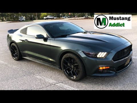 2015 Mustang V6 Resonator Delete H-Pipe Before and After With Gibson Mufflers