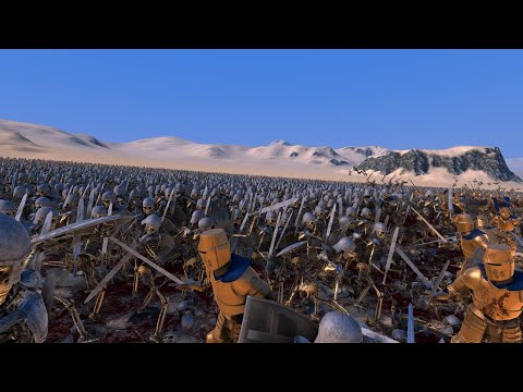 100 GOLDEN KNIGHTS vs 10.000 SKELETON ARMY | UEBS