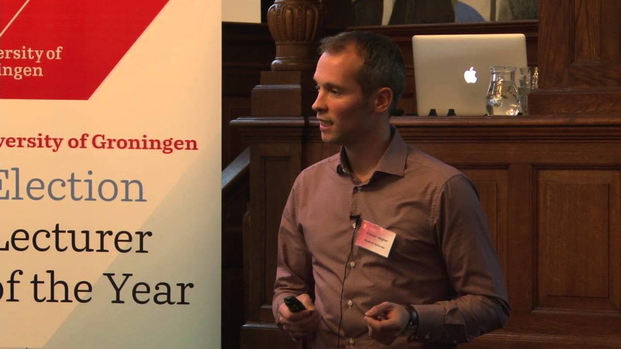 Riemer Vegter bij de Lecturer of the Year Election RUG 2015