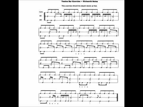 ultimate realistic rock by carmine appice twelve bar exercise - sixteenth notes.wmv