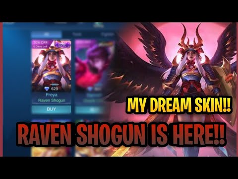 Freya New Epic Skin Raven Shogun!! | Freya Gameplay | MLBB