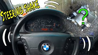 Why is my steering wheel shaking at high speeds? BMW E46 Brake caliper?