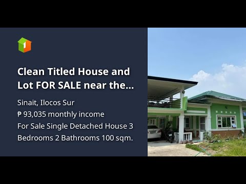 Clean Titled House and Lot FOR SALE near the Beach at Sinait, Ilocos Sur