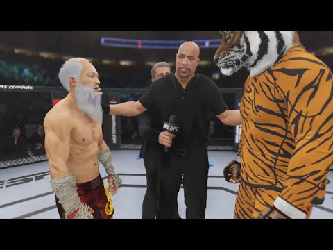 UFC 4 - Old Bruce Lee vs. Wild Tiger - Crazy UFC 👊🤪