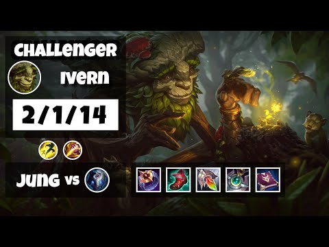 Ivern vs Kindred KOREAN Challenger JUNGLE (2/1/14) - v11.16