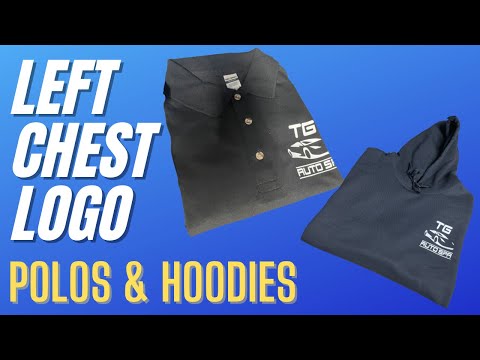 Easy left Chest logo placement on POLOS/HOODIES