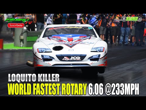 World Fastest Rotary Loquito Killer 6.06 @233mph Orlando Speedworld | PALFIEBRUTV