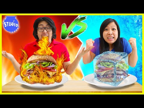 Ryan’s Mommy’s Favorite FOOD CHALLENGES! Hot vs Cold and Healthy Vs Unhealthy
