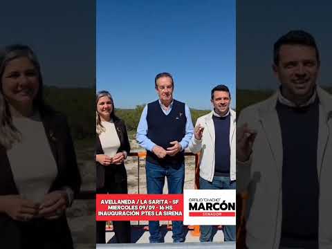 Avellaneda/La Sarita, Santa Fe. Inauguración Puentes La Sirena