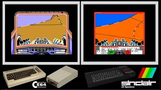 C64 vs CPC : STUNT CAR RACER (Side by side comparison)