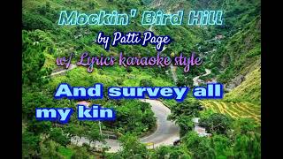 Mockin&#39; Bird Hill by Patti Page with lyrics