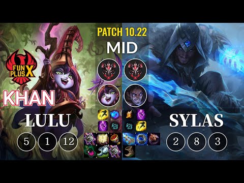 FPX Khan Lulu vs Sylas Mid - KR Patch 10.22