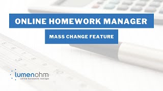 How to use the Mass Change Feature in Lumen OHM