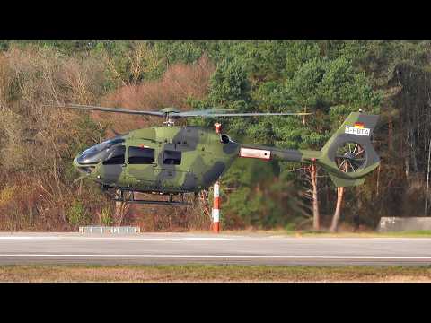 Airbus Helicopters H145M LKH from the German Army D-HBTA 75+54 takeoff at Manching Airport IGS ETSI