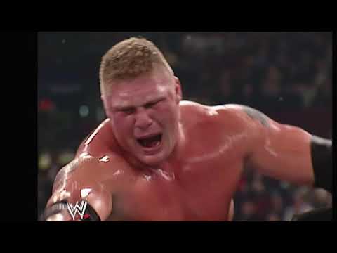 Brock Lesnar & Chris Benoit VS Team Angle in a 2 on 3 Handicap Match Cruiserwe WWE NO WAY OUT 2003