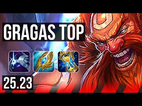 GRAGAS vs IRELIA (TOP) | 12/0/8, 6 solo kills, Legendary | KR Master | 25.23