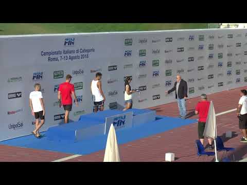 100 m Stile Libero - FINALE Cadetti Maschi Roma Agosto 2018 RECORD ITALIANO MIRESSI in 47.92