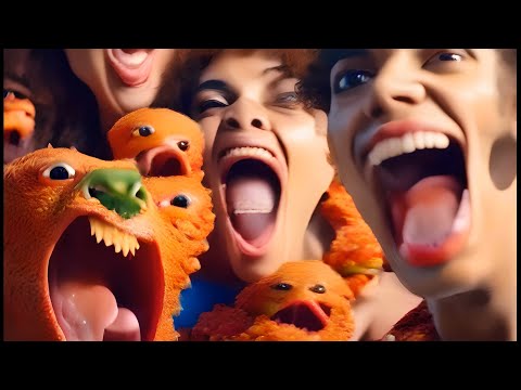 Dino Pizza Nuggets Ad 1995 - AI Generated