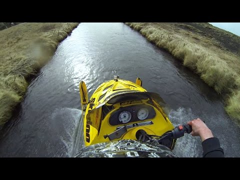 GoPro: Snowmobile Down Rapids in Iceland