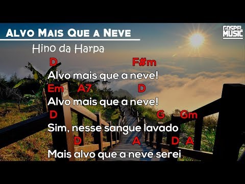 39 - Alvo Mais Que a Neve | Hino da Harpa | Cifra🎸