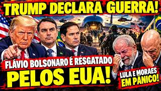 TRUMP SOLTA BOMBA! PRISÃO DE LULA E MORAES! FLÁVIO BOLSONARO RESGATADO PELOS EUA! GRITOS SEDE NO PT