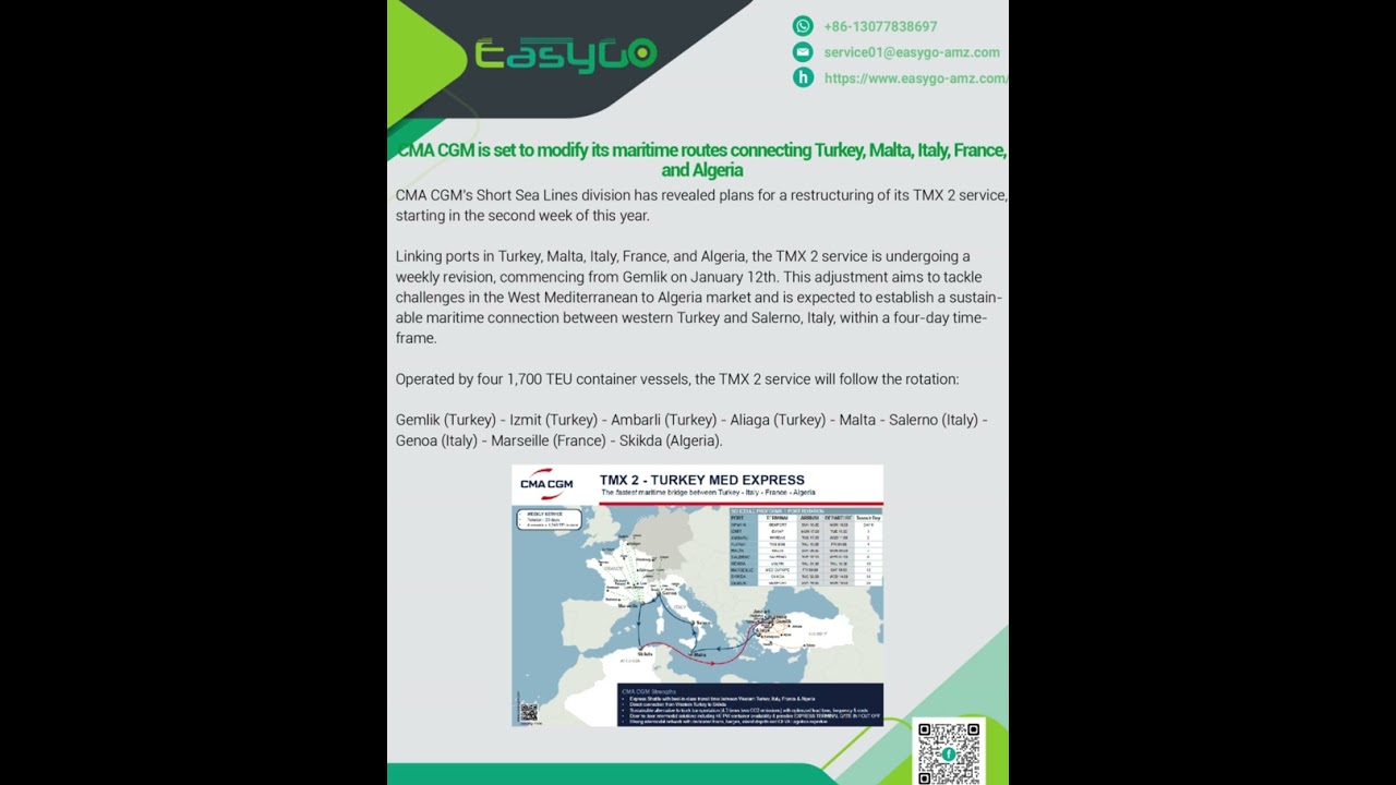 CMA CGM New Shipping Routes #logisticsolutions #easygologistics