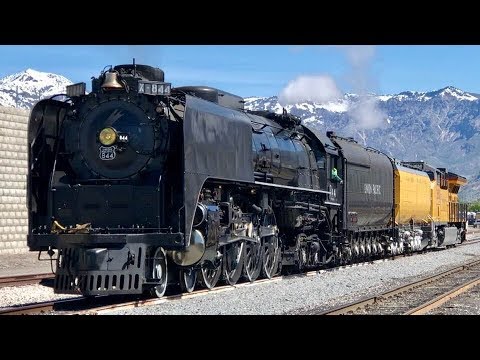 Big Boy Steam Locomotive & 4-8-4 Steam Locomotive,  Utah steam trains in Echo Canyon, Utah!  Gotta C