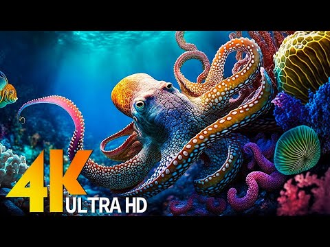 THE DEEP OCEAN | 4K TV ULTRA HD / Full Documentary - Beautiful Coral Reef Fish Video - Stress Relief
