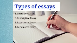 Types of Essays | Narrative, Descriptive, Expository and Persuasive Essays| Explained in Urdu Hindi